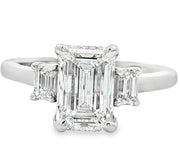 14K White Gold Engagement Ring - Lab & Natural