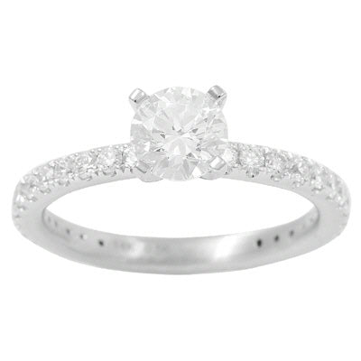 Levy Creations 14K White Gold Diamond Engagement Mounting