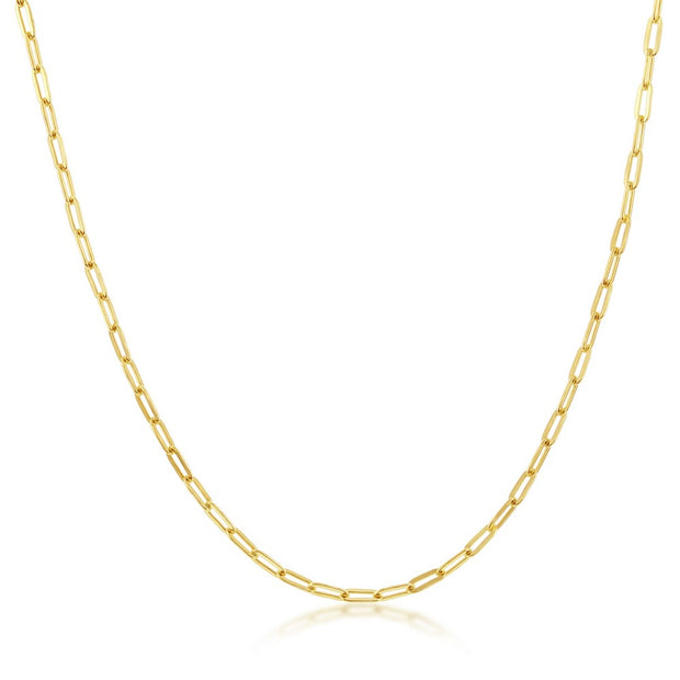 Yellow Paperclip Chain- 16 Inches
