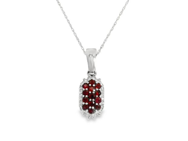 18K Ruby & Diamond Pendant
