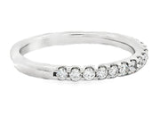 14K White Gold Diamond Wedding Band - 1/2 Way