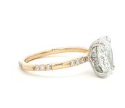 14K Two-tone Lab Grown & Natural Diamond Engagement Ring