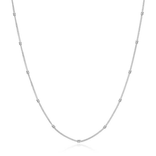Monte Luna Silver Beaded Chain