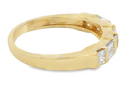 Estate 14K Yellow Gold Baguette & Round Band