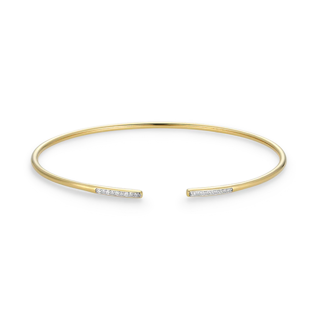 Monte Luna Yellow Minimalist LG Pave Cuff