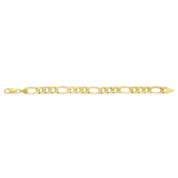 10K Yellow Semi-Solid Figaro Chain-22 "