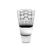 White Gold Mutli-Row Diamond  Fashion Ring with Lab Grown Diamonds