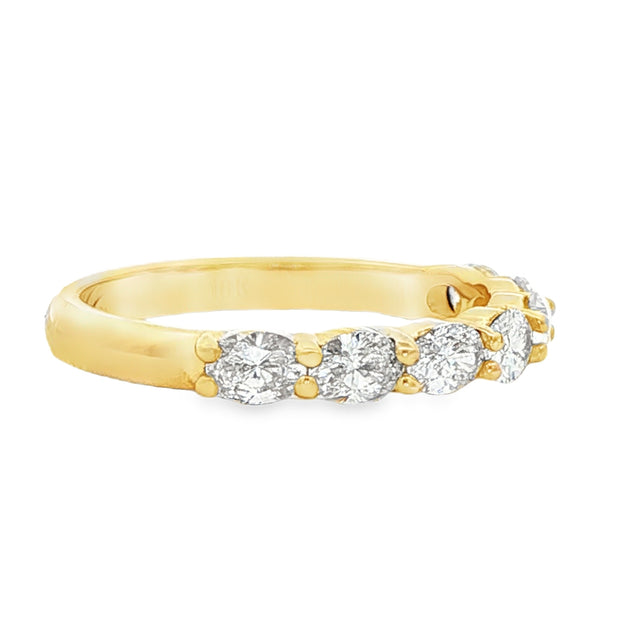 18K Yellow Gold Oval Wedding Band