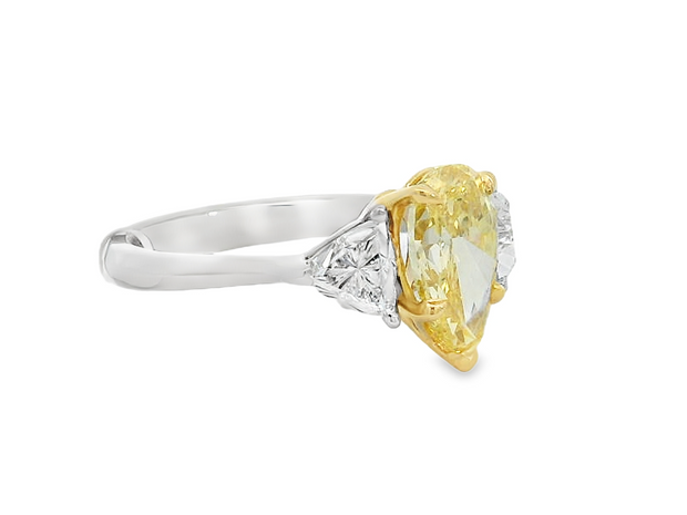 Platinum and 18K Lab Grown Engagement Ring