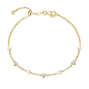 Monte Luna Yellow Hearts and Pearls Bracelet