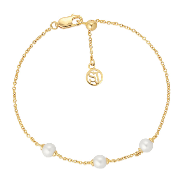 Sif Jacobs Yellow Pearl Station Bracelet