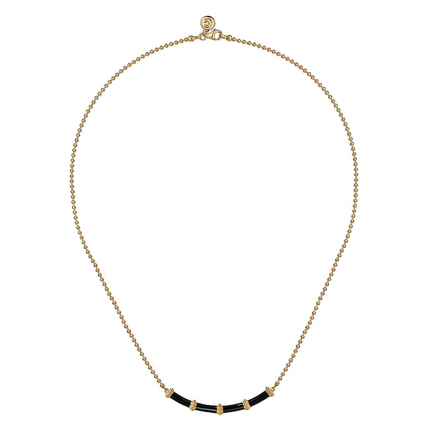 Gabriel & Co. Yellow Bujukan Bar Necklace