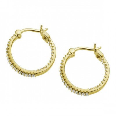 Elle YellowCZ Hoop Earrings