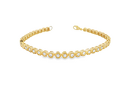 14K Yellow Gold Diamond Honeycomb Bracelet