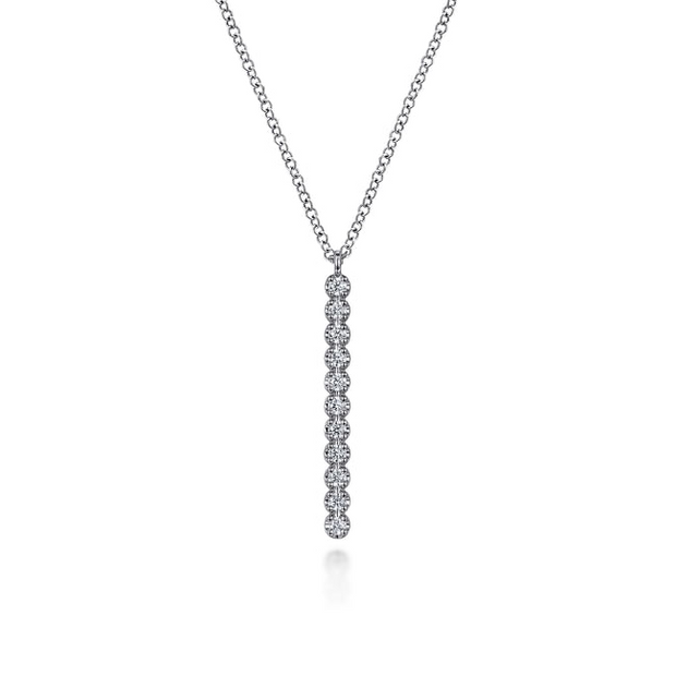 Gabriel & Co. Diamond Vertical Bar Pendant Necklace