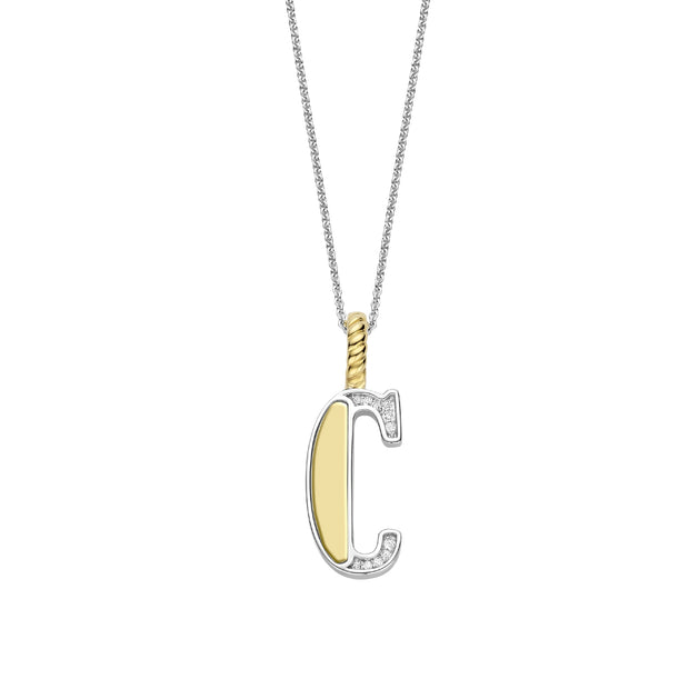 Ti Sento Yellow Letter C Necklace