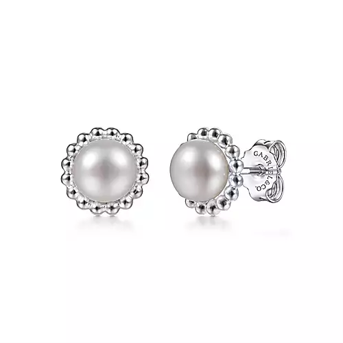 Gabriel & Co.Silver Pearl Earrings