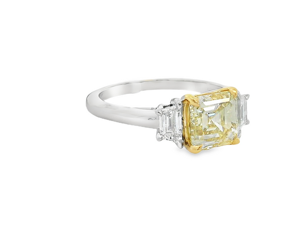 Platinum and 18K lab Grown Engagement Ring