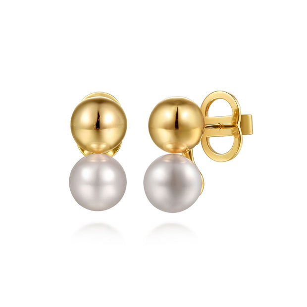 Gabrriel & Co. Bujukan and Pearl Earrings