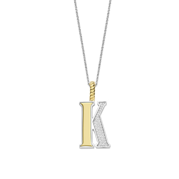 Ti Sento Yellow Letter K Necklace
