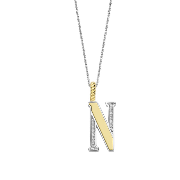 Ti Sento Yellow Letter N Necklace