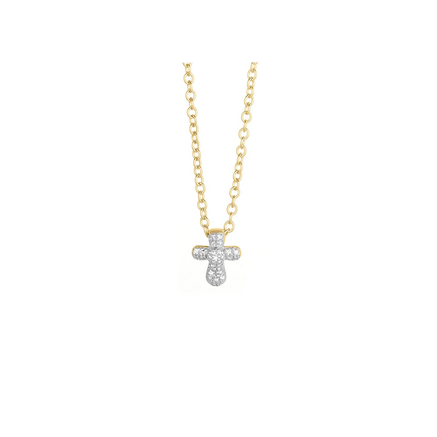 Ella Stein Yellow "Cross Connect" Pendant Necklace