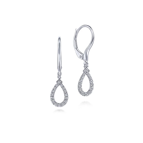 Gabriel & Co. White Diamond Drop Earrings