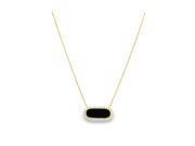 14K Onyx & Diamond Necklace