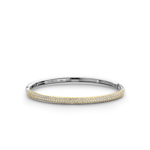 Ti Sento Yellow CZ Encrusted Bangle