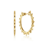 Gabriel & Co. Yellow Hoop Earrings