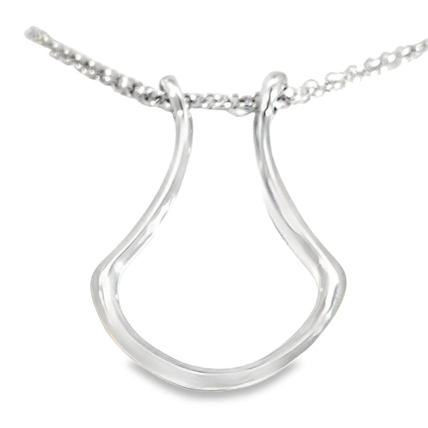 Silver Ring Holder Pendant Necklace