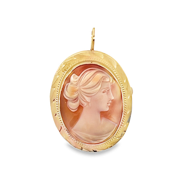 14K Vintage Cameo Pin/Pendant