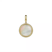 Gabriel & Co. Yellow Gold Mother of Pearl Inlay Pendant