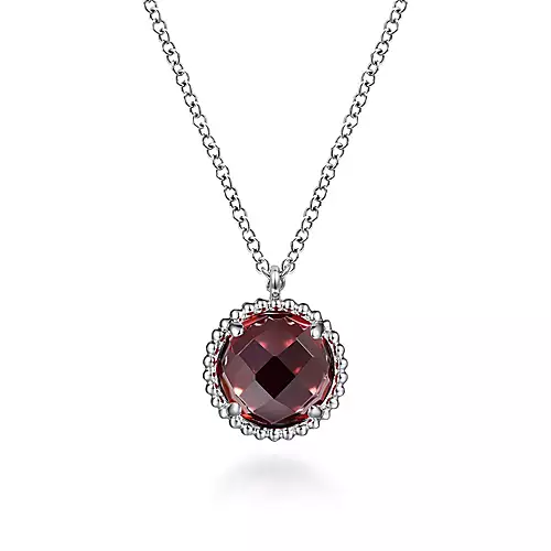 Gabriel & Co Garnet Pendant Necklace