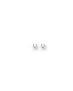 14K Whitr Gold 6mm Ball Stud Earrings