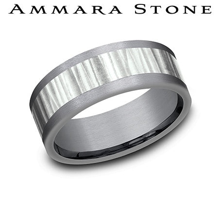 Sterling Silver & Alt. Metal Wedding Band