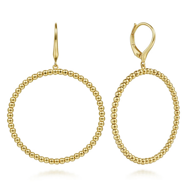 Gabriel & Co. Yellow Bujukan Circle Drop Earrings