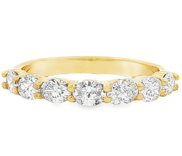 18K Yellow Gold Oval Wedding Band