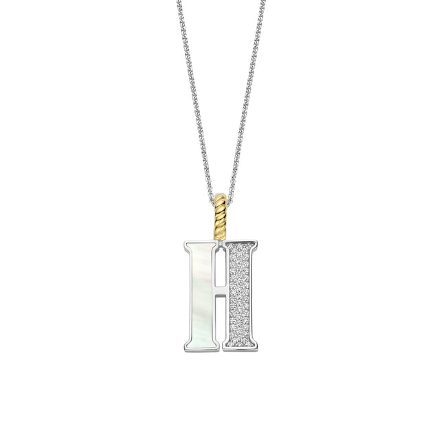 Ti Sento Silver Letter H Necklace