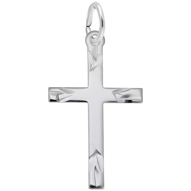 Silver Medium Cross Charm