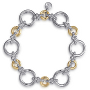 Gabriel 7 co, Silver and 14K Bujukan Bracelet