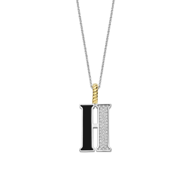 Ti Sento Silver Letter H Necklace