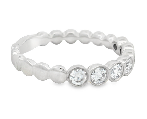 14K White Gold Diamond Wedding Ring