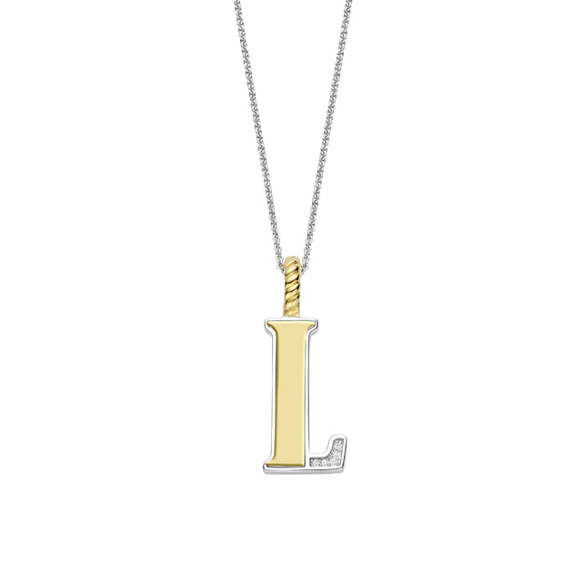 Ti Sento Yellow Letter L Necklace
