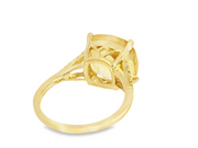 14K Yellow Gold Citrine & Diamond Ring
