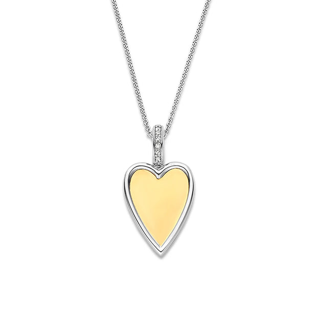 Ti Sento Yellow Heart Pendant Necklace