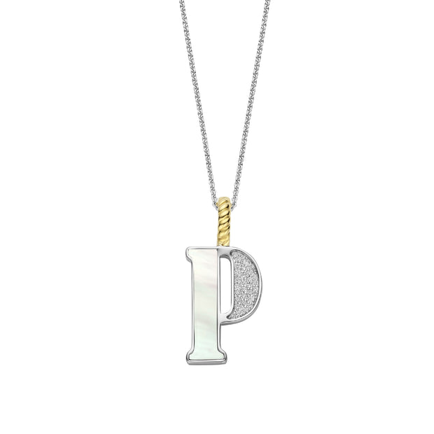 Ti Sento Silver Letter P Necklace