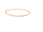 14K Yellow Gold Diamond Eye Flexible Bangle Bracelet

This stylish bangle bracelet features .07ctw of natural diamonds set in 14K yellow gold, creating a sleek and flexible design that adds a subtle sparkle to any look.