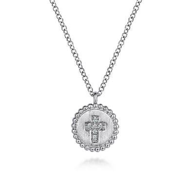 Gabriel & Co. Silver Bujukan Cross Pendant Necklace