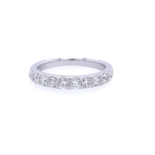 14K White Gold Diamond Wedding Band - .71ctw